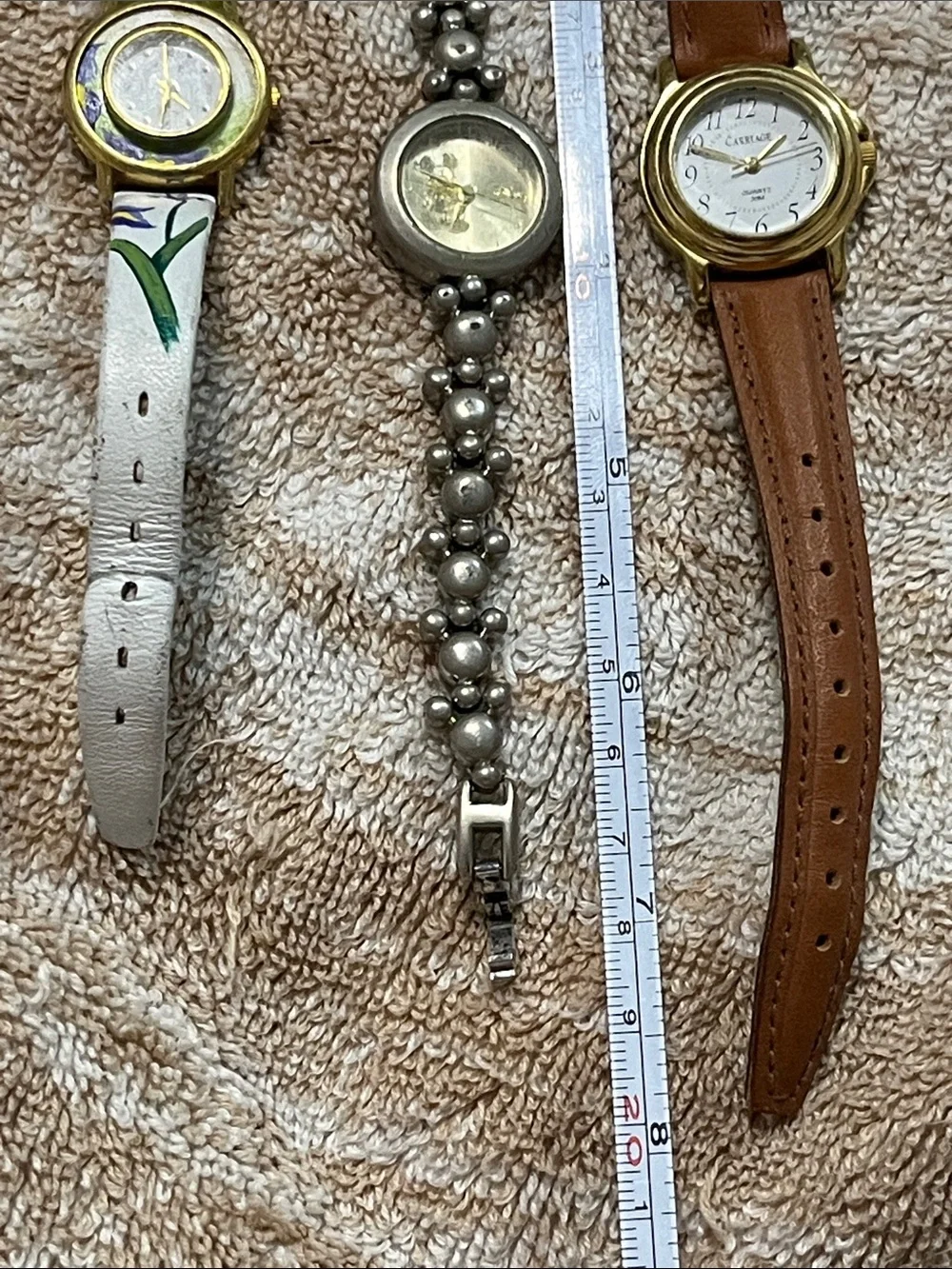 Women's Gold-Tone Brown Leather Strap Watch - Brown